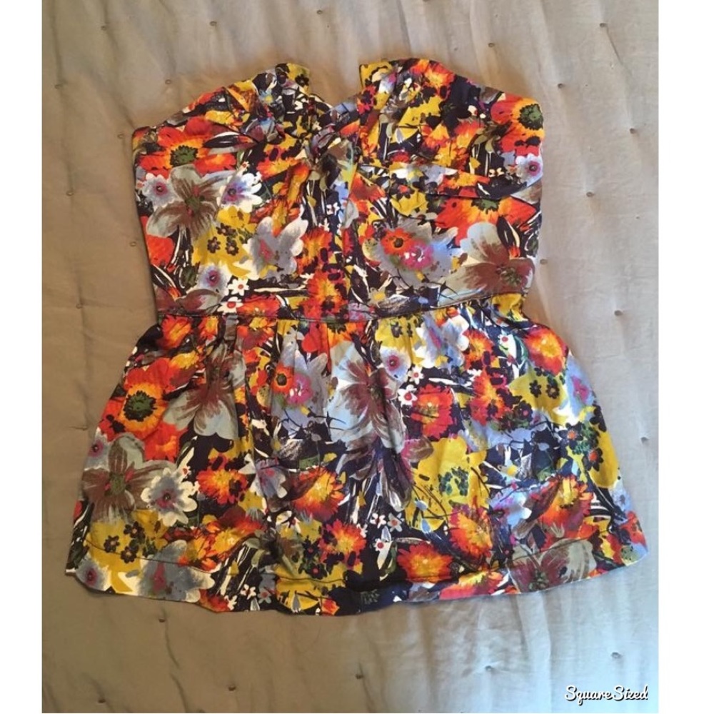 Anthropology Porridge Peplum Sleeveless Top